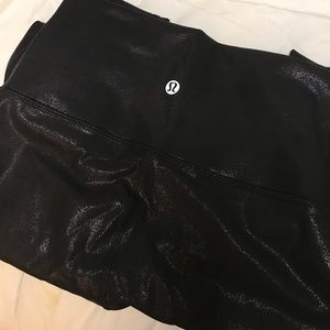 Lululemon black leather like leggings